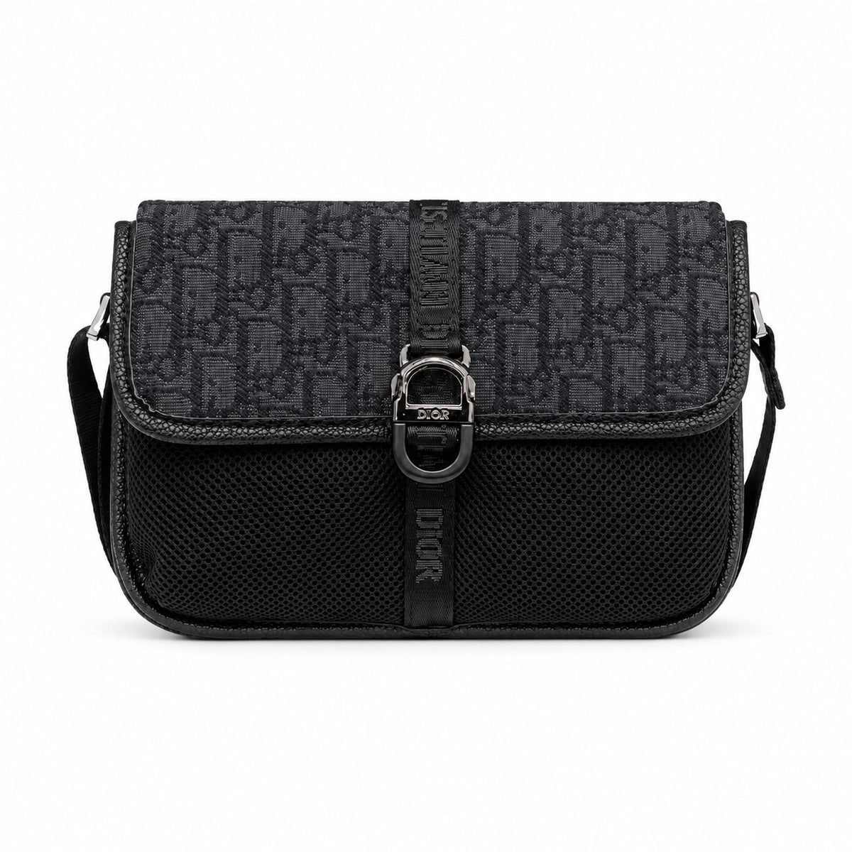 Bolso Crossbody Monogram Mesh – Black