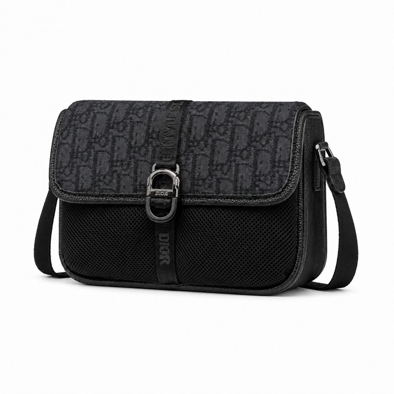 Bolso Crossbody Monogram Mesh – Black