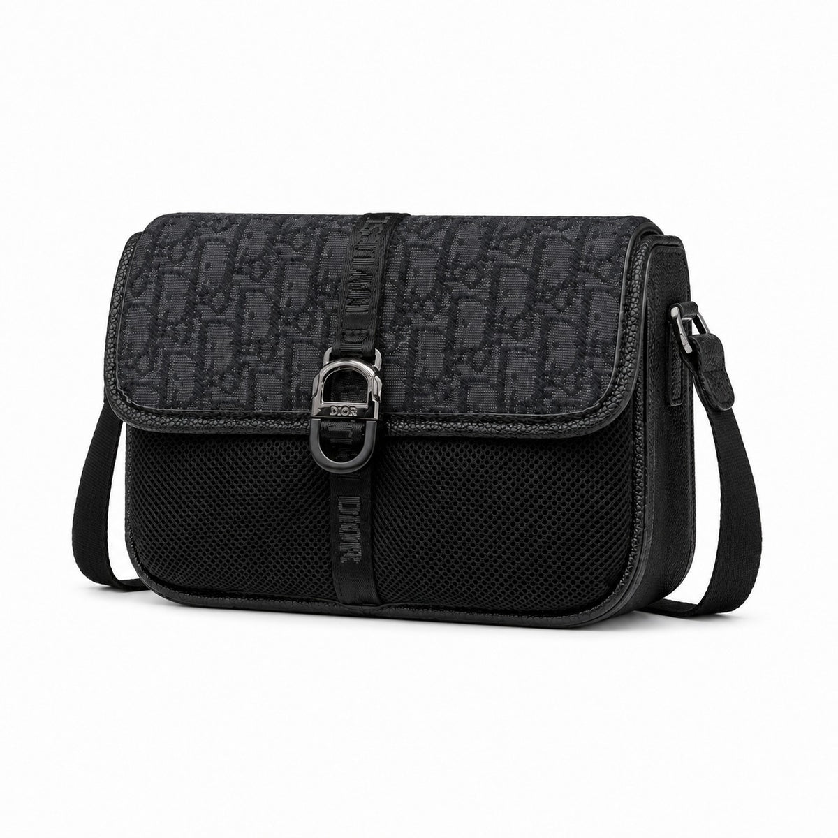 Bolso Crossbody Monogram Mesh – Black