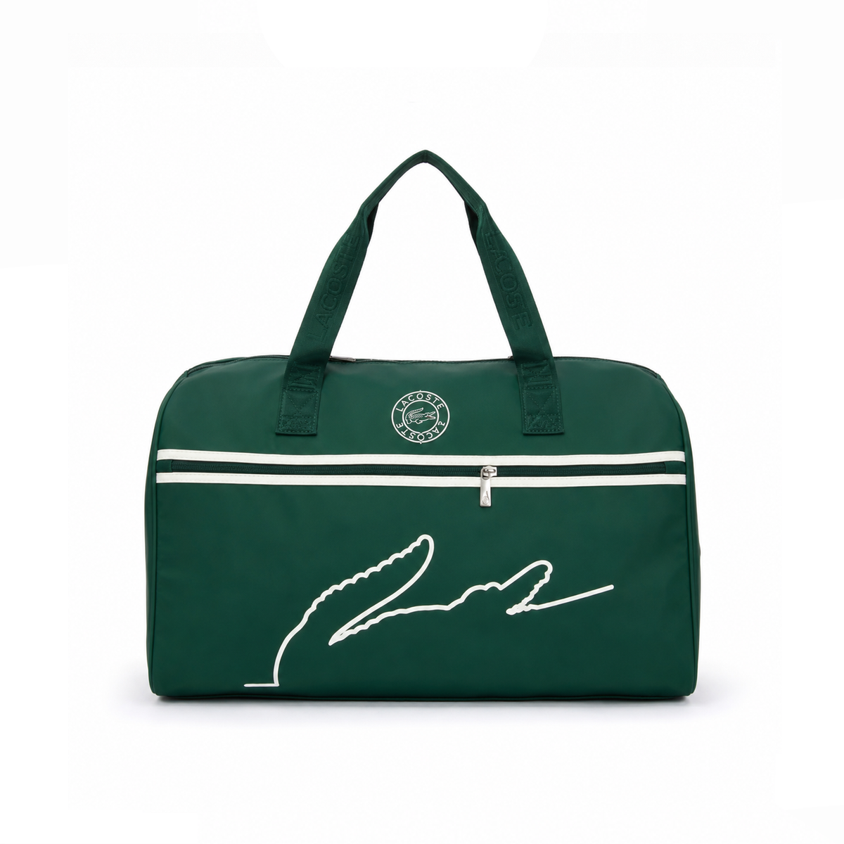 Bolso Duffle Signature Logo – Emerald White