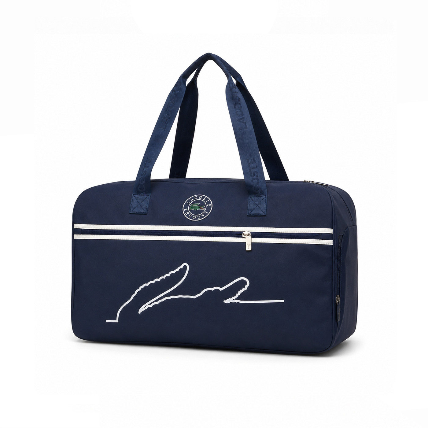 Bolso Duffle Signature Logo – Navy White