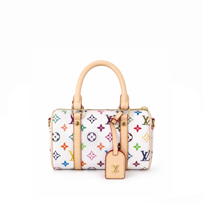 Bolso Mini Boston Monogram Multicolor – White Tan