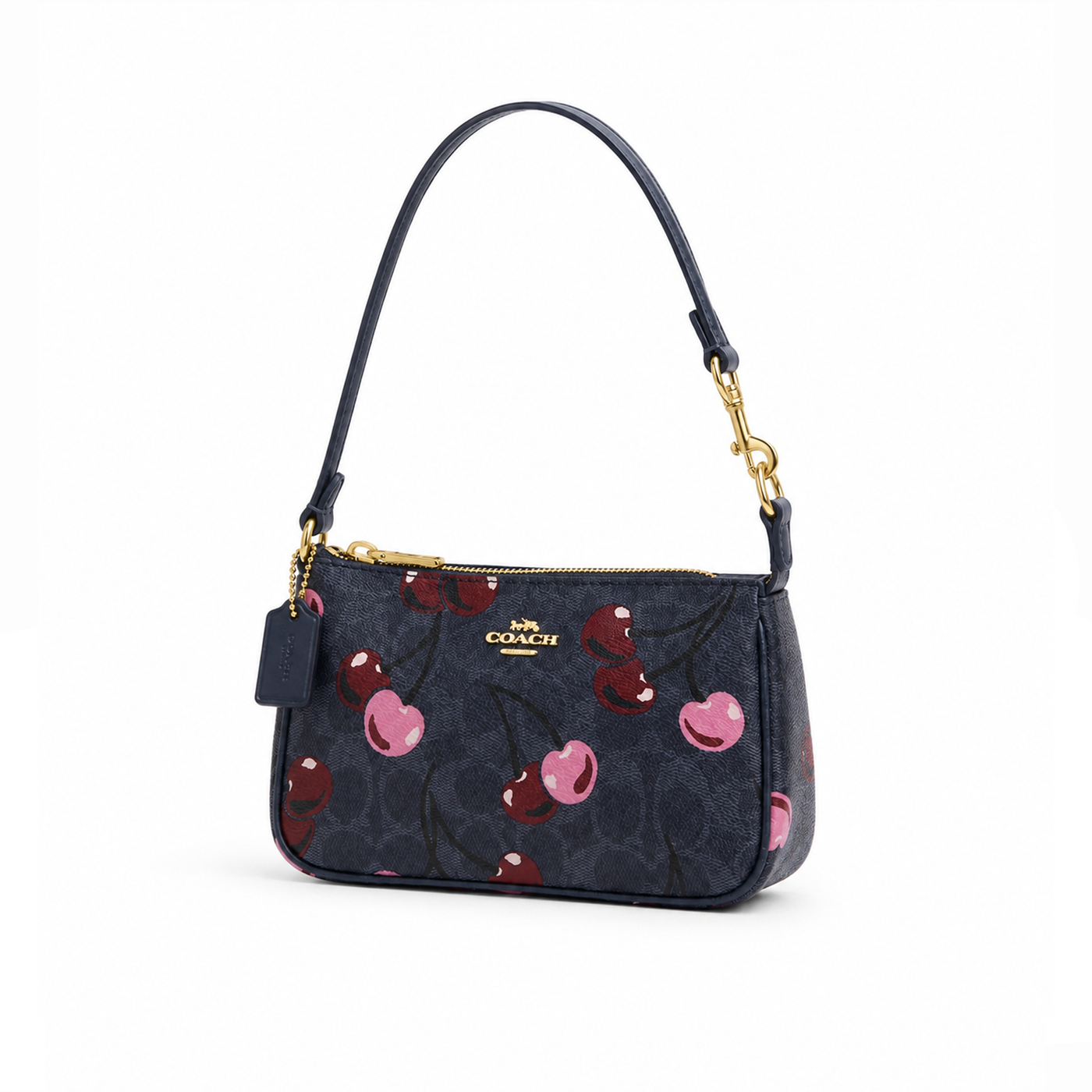 Bolso Shoulder Cherry Graphic – Navy Pink