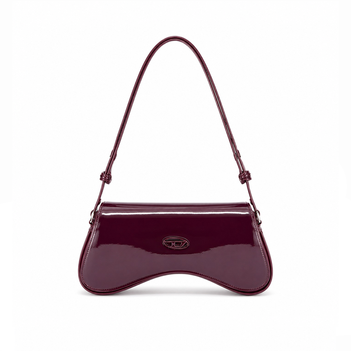 Bolso Shoulder Patent Curve – Burgundy Tonal