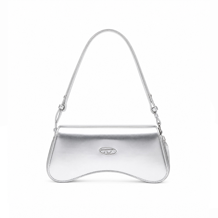 Bolso Shoulder Patent Curve – Silver Tonal