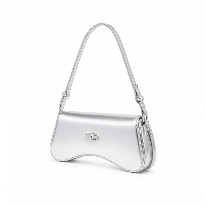 Bolso Shoulder Patent Curve – Silver Tonal