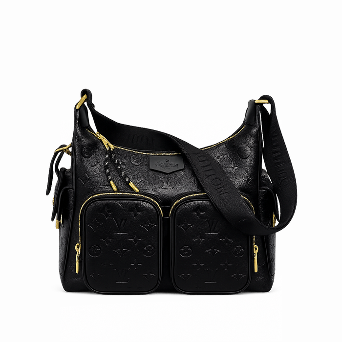 Bolso Shoulder Utility Embossed Monogram – Black Gold