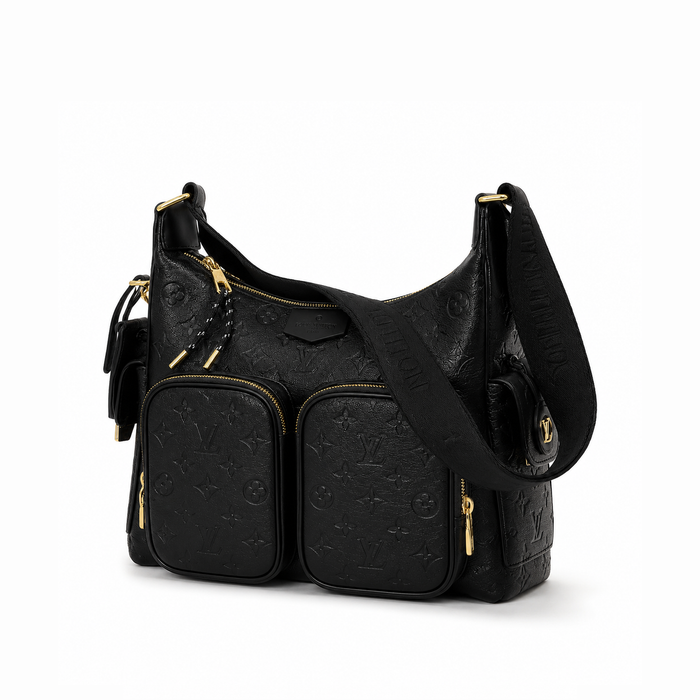 Bolso Shoulder Utility Embossed Monogram – Black Gold