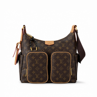 Bolso Shoulder Utility Monogram Pocket – Brown Tan Gold