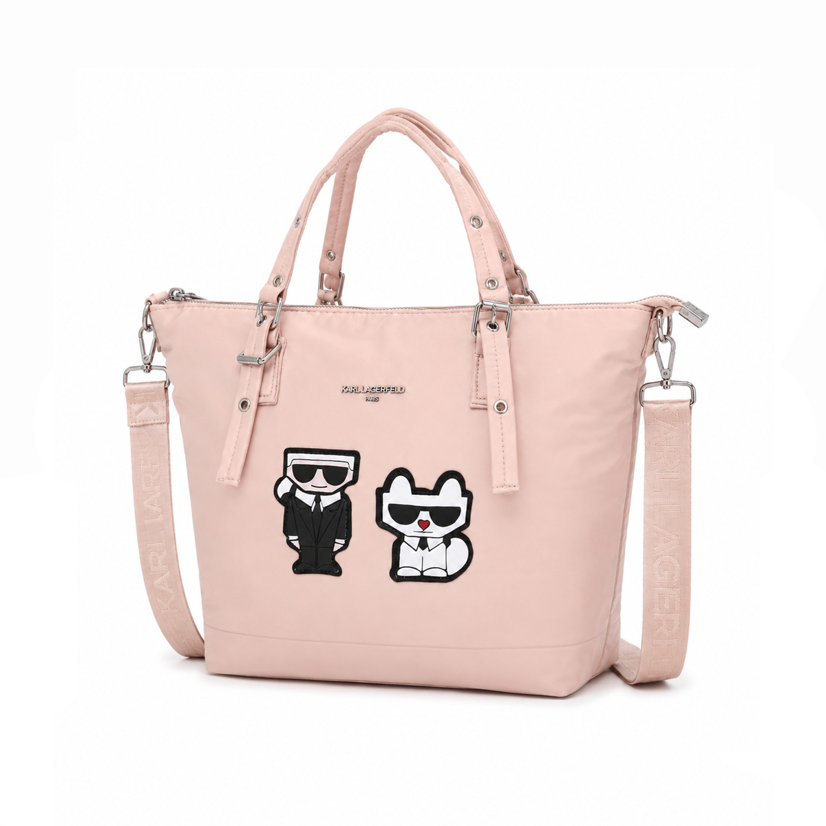 Bolso Tote Graphic Patch – Blush Pink