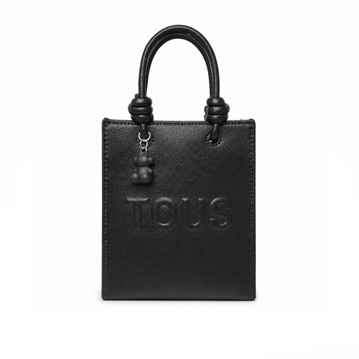 Bolso Tote Knot Embossed Logo – Black Tonal