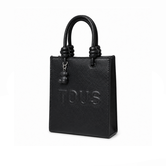 Bolso Tote Knot Embossed Logo – Black Tonal