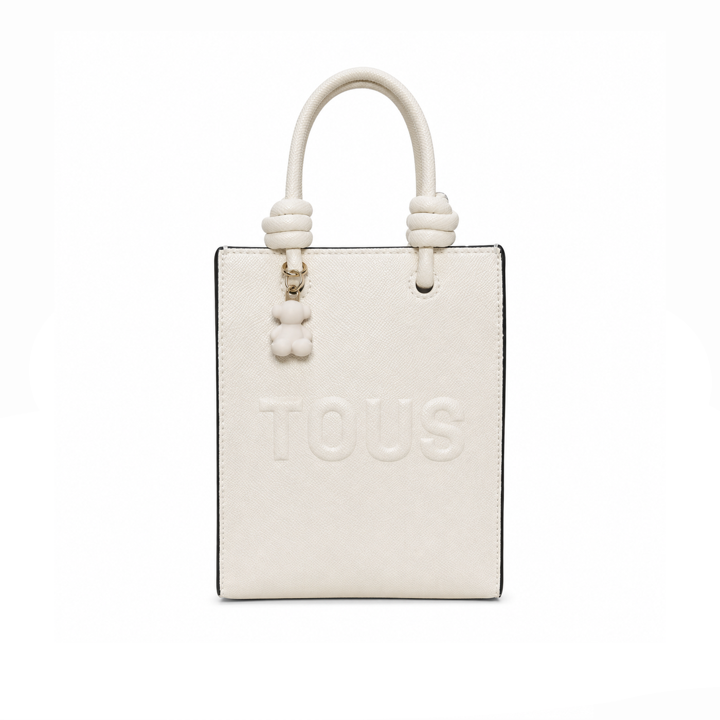Bolso Tote Knot Embossed Logo – Ivory Black