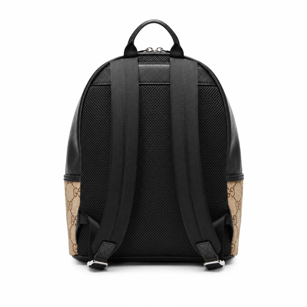 Canvas Backpack – Beige & Black Edition