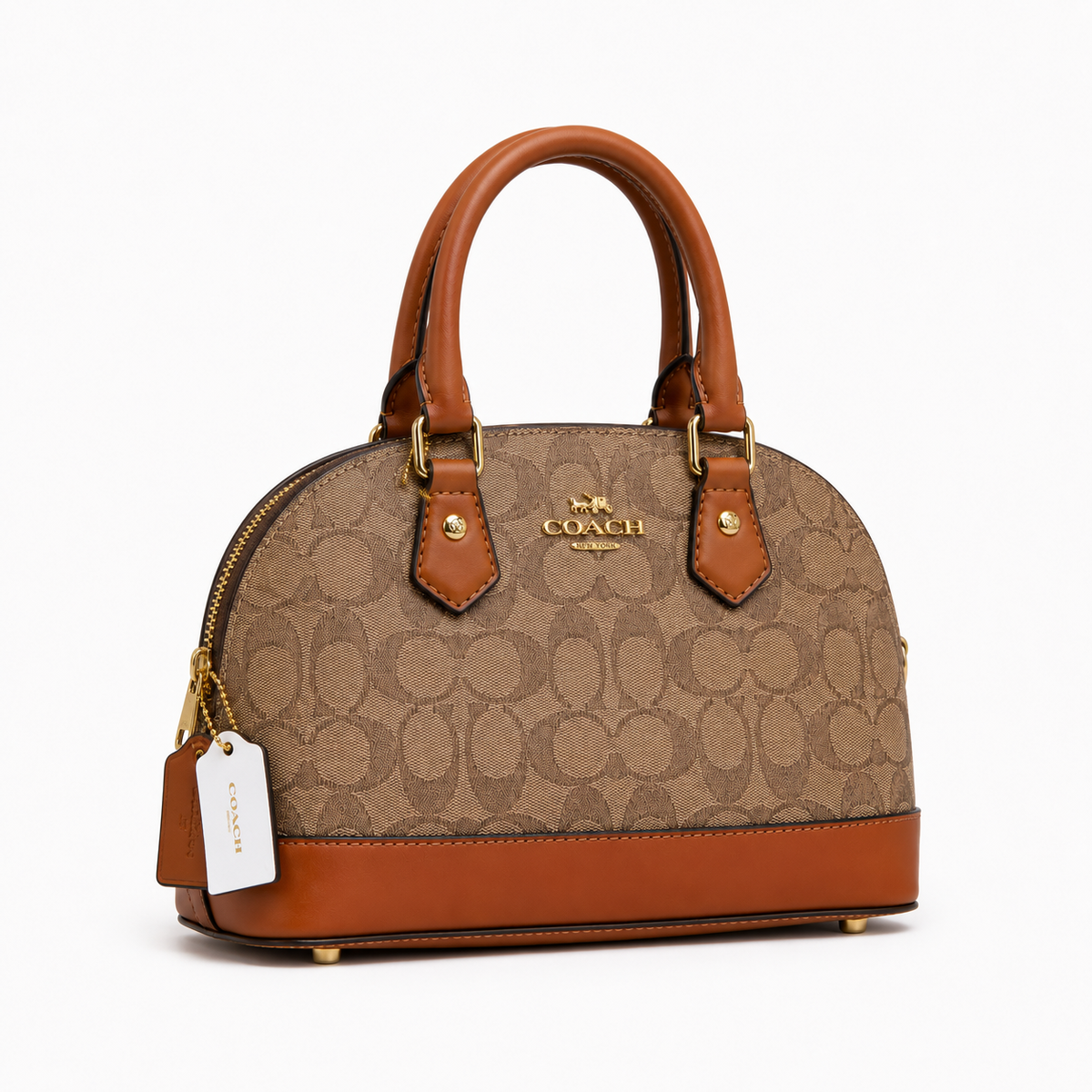 Bolso Satchel Signature Marrón