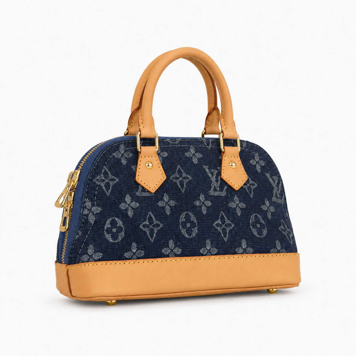 Bolso Satchel Denim Monogram Azul