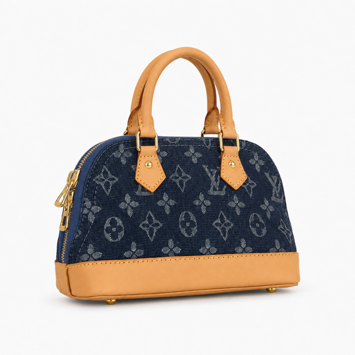 Bolso Satchel Denim Monogram Azul