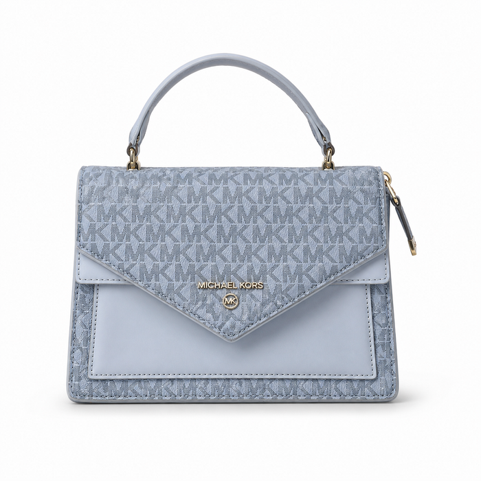 Bolso Satchel Azul Monograma MK