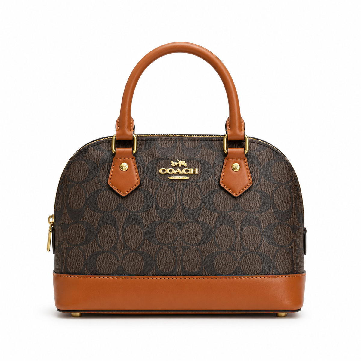 Bolso Satchel Signature Marrón
