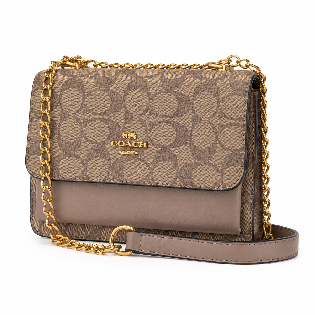 Crossbody Signature Beige con Cadena