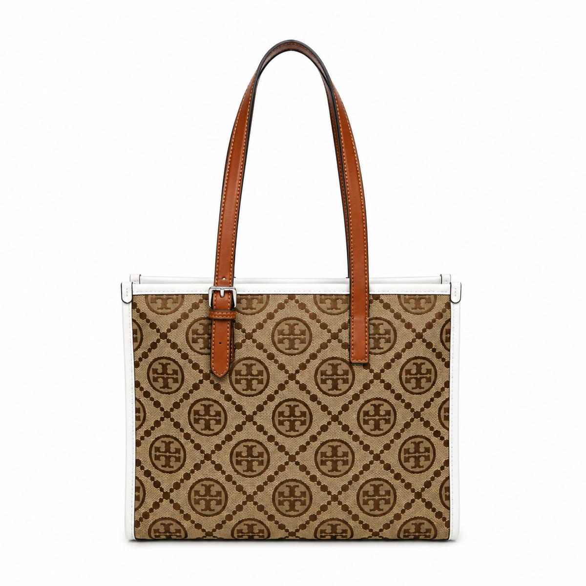 Tote Monogram Marrón con Blanco