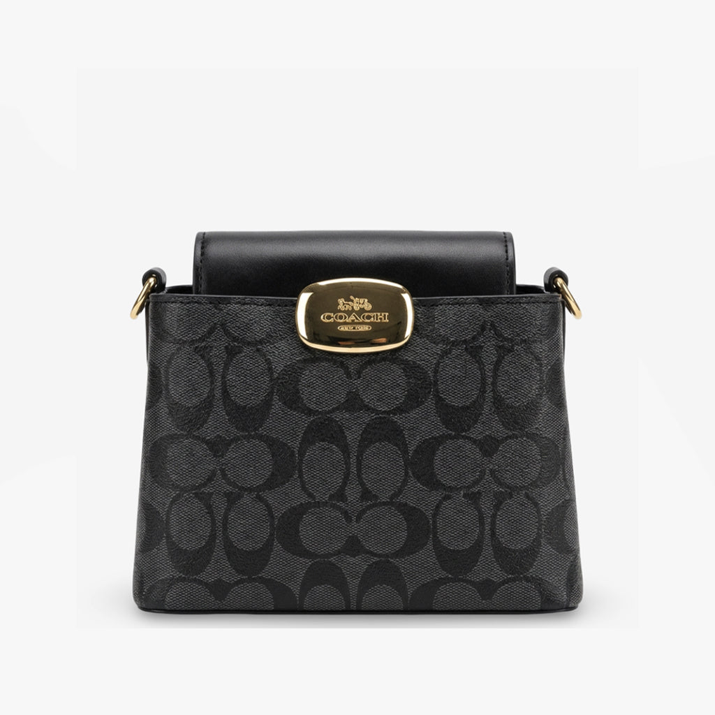 Coach Essential Crossbody – Black Signature Canvas Edition