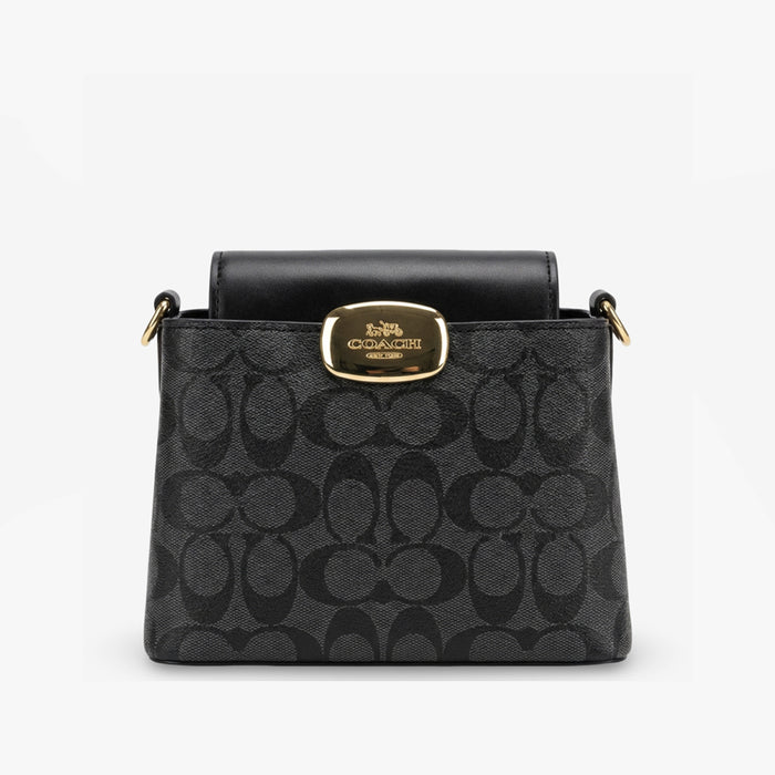 Bolso Crossbody Signature Lock – Black Gold