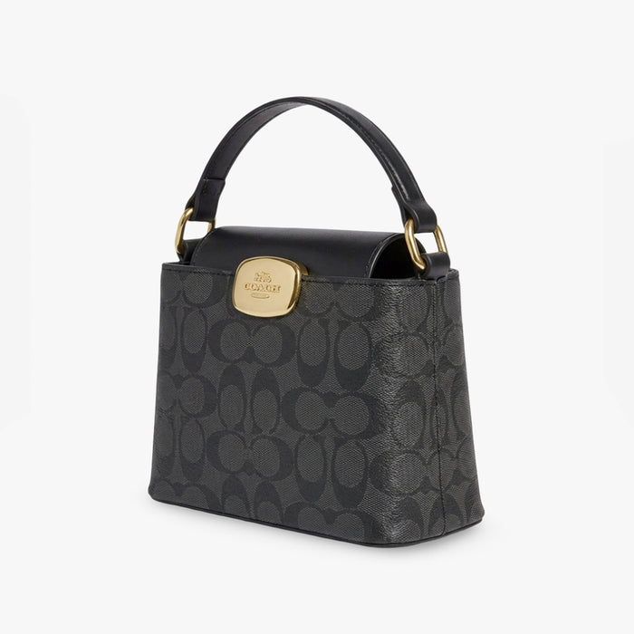 Bolso Crossbody Signature Lock – Black Gold