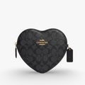 Coach Essential Heart Crossbody – Black Signature Canvas Edition