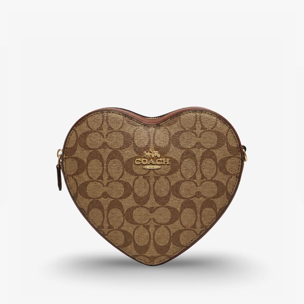 Coach Essential Heart Crossbody – Signature Canvas Edition