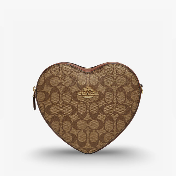 Bolso Crossbody Heart Monogram – Brown Cognac