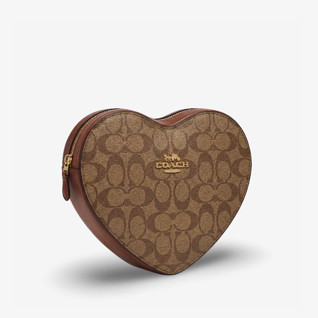 Coach Essential Heart Crossbody – Signature Canvas Edition
