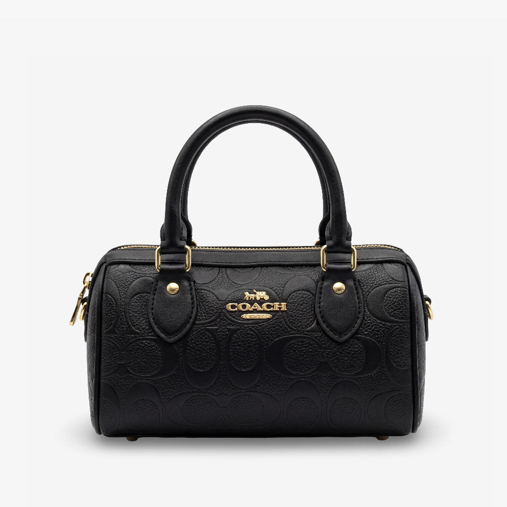Coach Essential Satchel – Black Monogram Edition