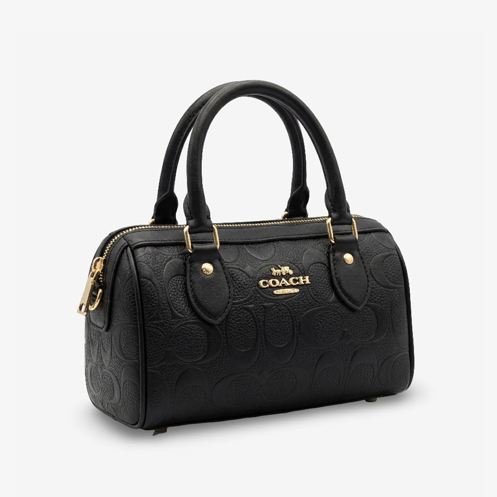 Coach Essential Satchel – Black Monogram Edition