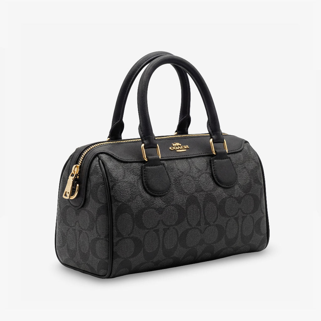 Coach Essential Satchel – Signature Canvas Black Edition