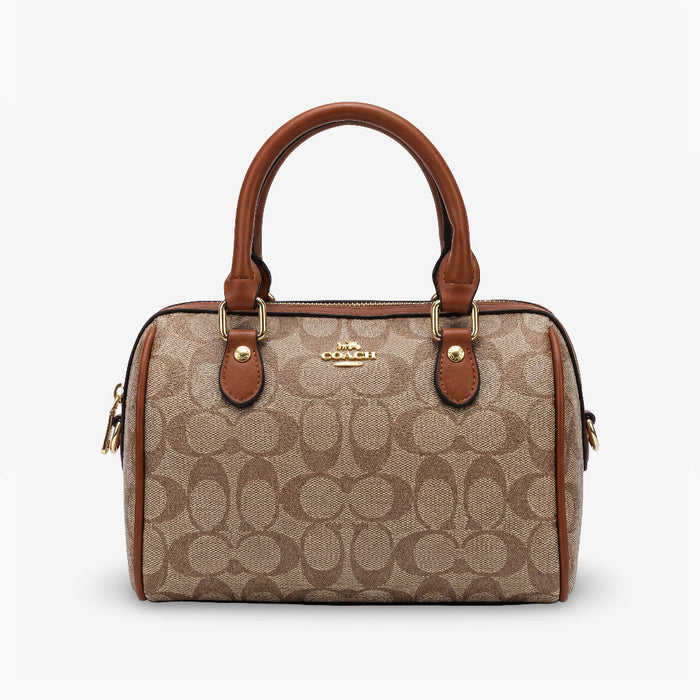 Bolso Boston Signature Monogram – Tan Cognac
