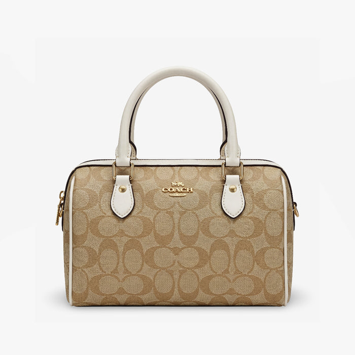 Bolso Boston Signature Monogram – Khaki Ivory