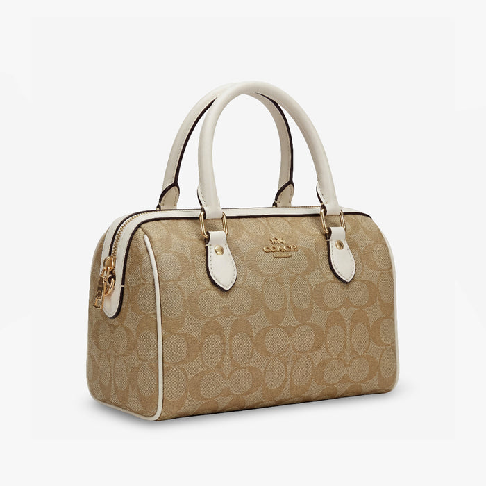 Bolso Boston Signature Monogram – Khaki Ivory