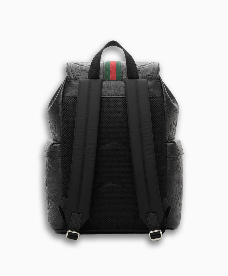Gucci GG Embossed Leather Backpack – Black Edition