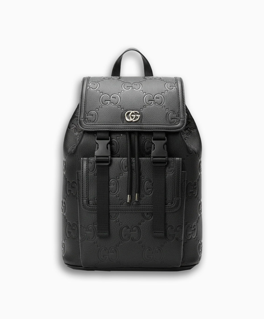 Gucci GG Embossed Leather Backpack – Black Edition