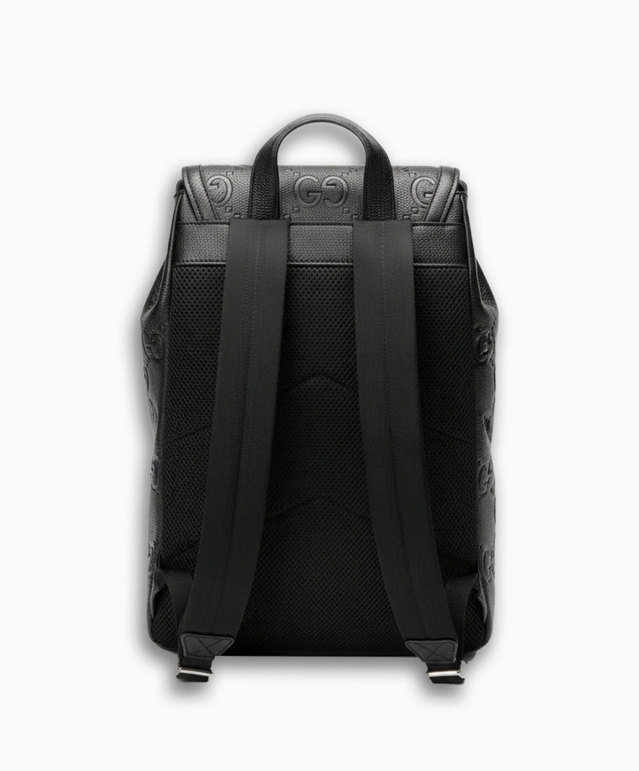 Gucci GG Embossed Leather Backpack – Black Edition