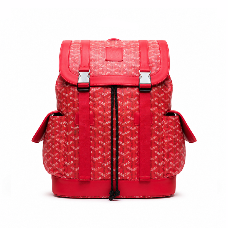 Morral Monogram Buckle – Red Silver