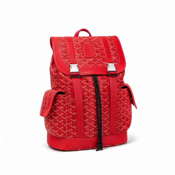 Morral Monogram Buckle – Red Silver