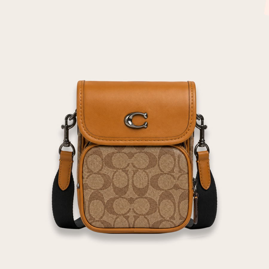 Riñonera Coach Signature Monogram – Khaki Black