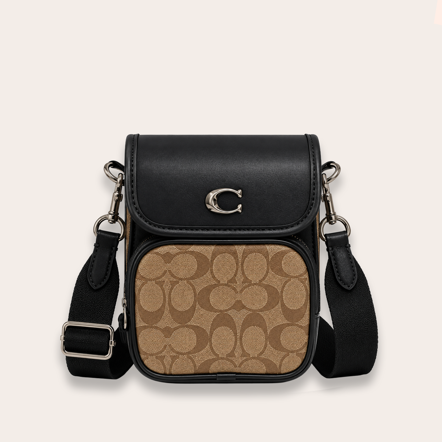 Riñonera Coach Signature Monogram – Khaki Black