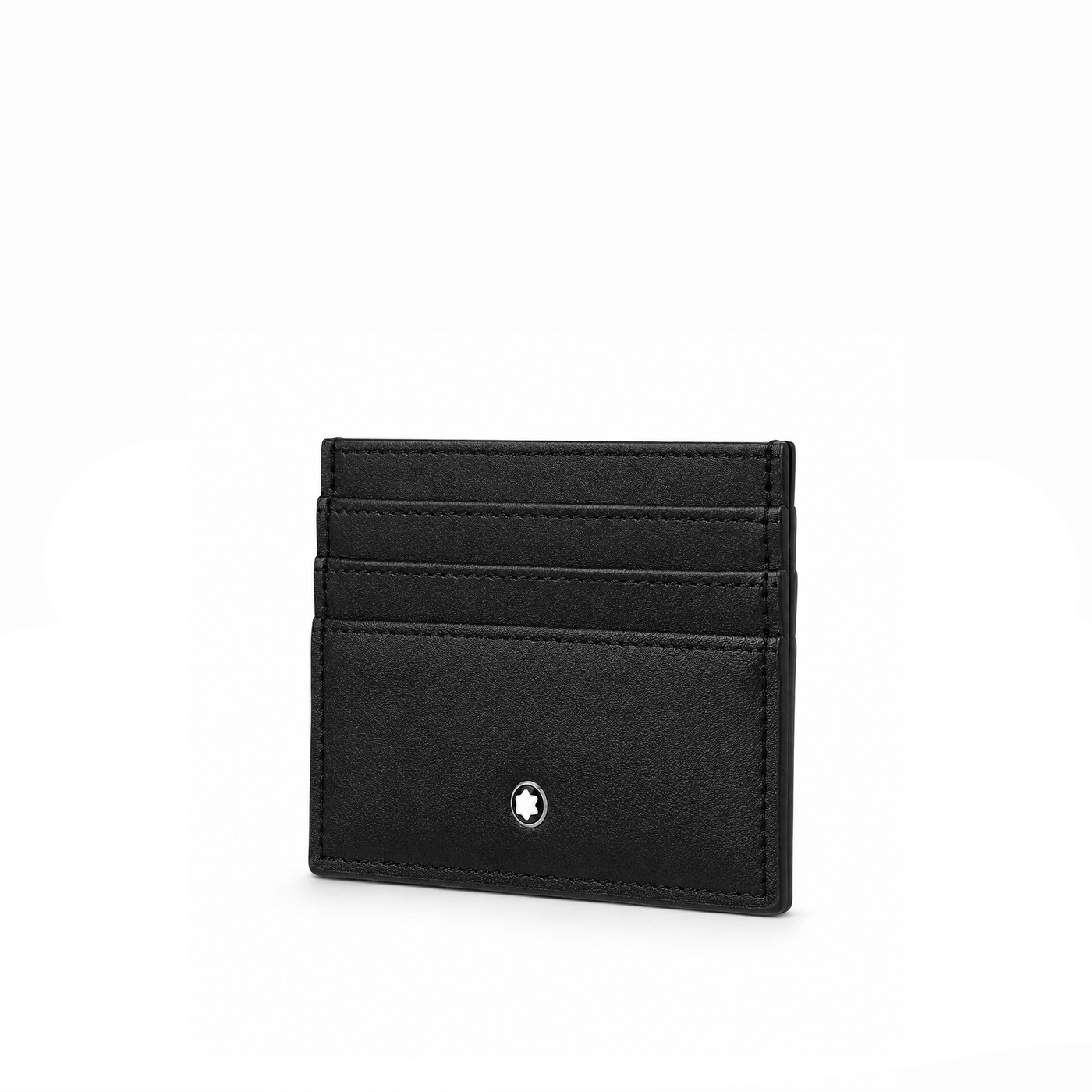 Tarjetero Leather Logo Dot – Black Silver