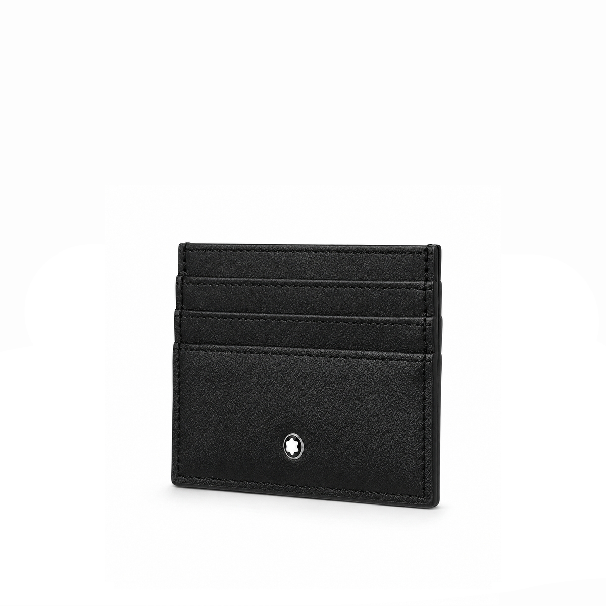 Tarjetero Leather Logo Dot – Black Silver