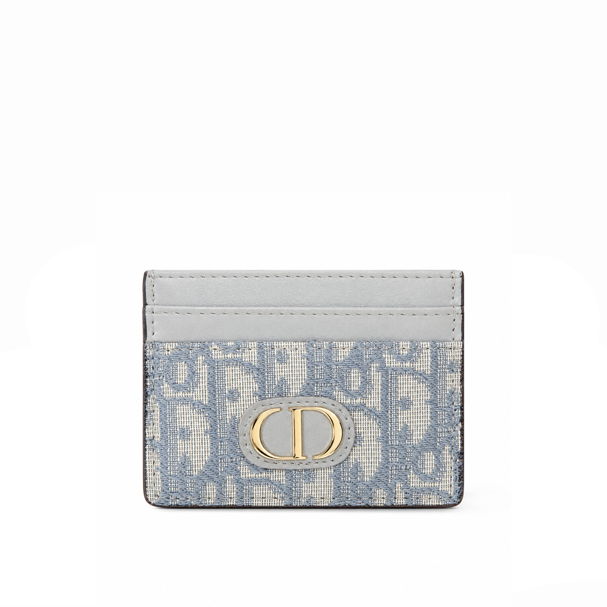 Tarjetero Oblique Emblem – Ice Blue Ivory Gold