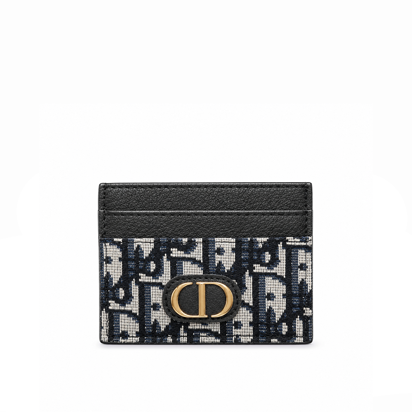 Tarjetero Oblique Emblem – Navy Ivory Gold