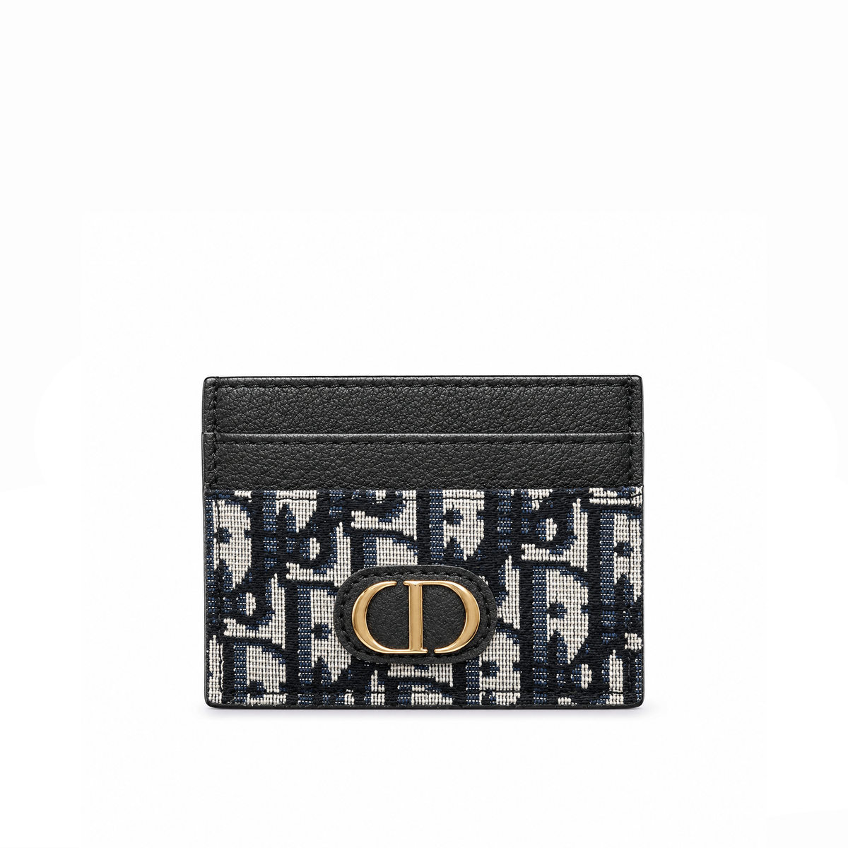 Tarjetero Oblique Emblem – Navy Ivory Gold
